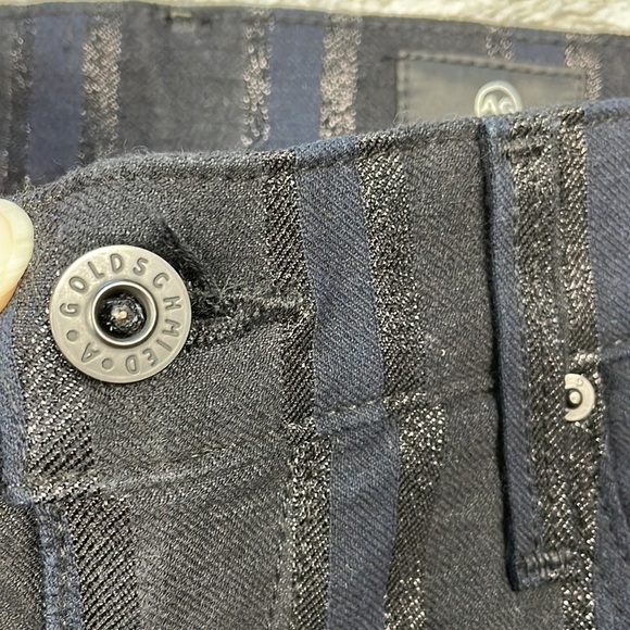 NWT AG Adriano Goldschmied Farrah Skinny Ankle Metallic Stripe Jeans HR 28 - Picture 8 of 15